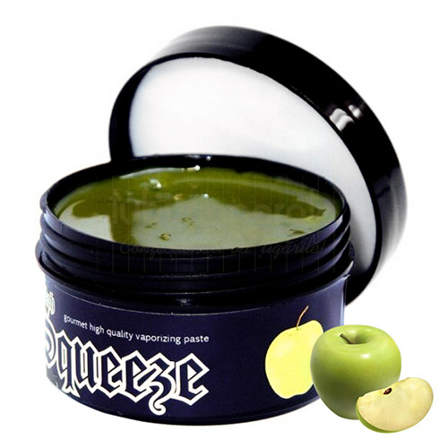 Cutie cu 50 grame de pasta pentru narghilea fara tutun si nicotina cu aroma de mere Hookah Squeeze Green Apple